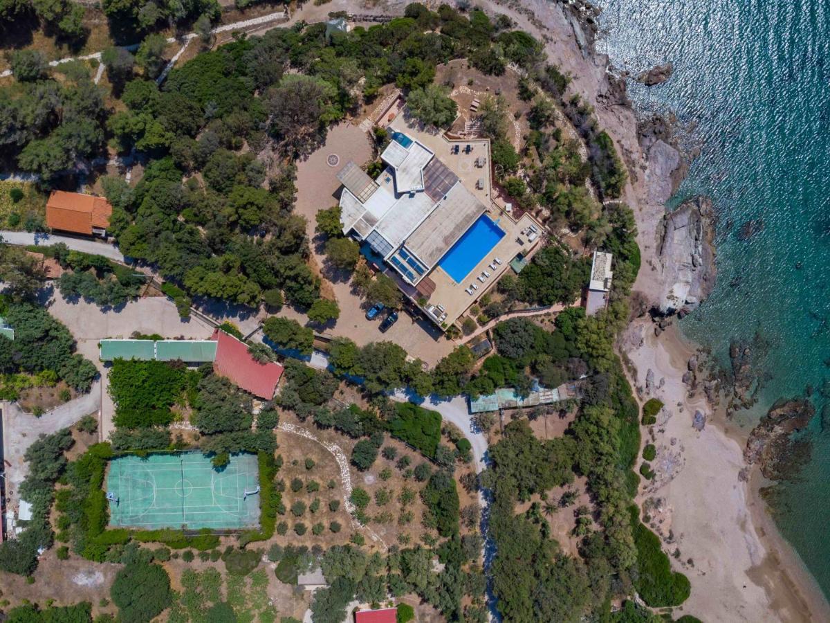 Black Diamond Beachfront Pool Villa Pasithea In Sounio, Athens Kap Kap Sounion Exterior foto