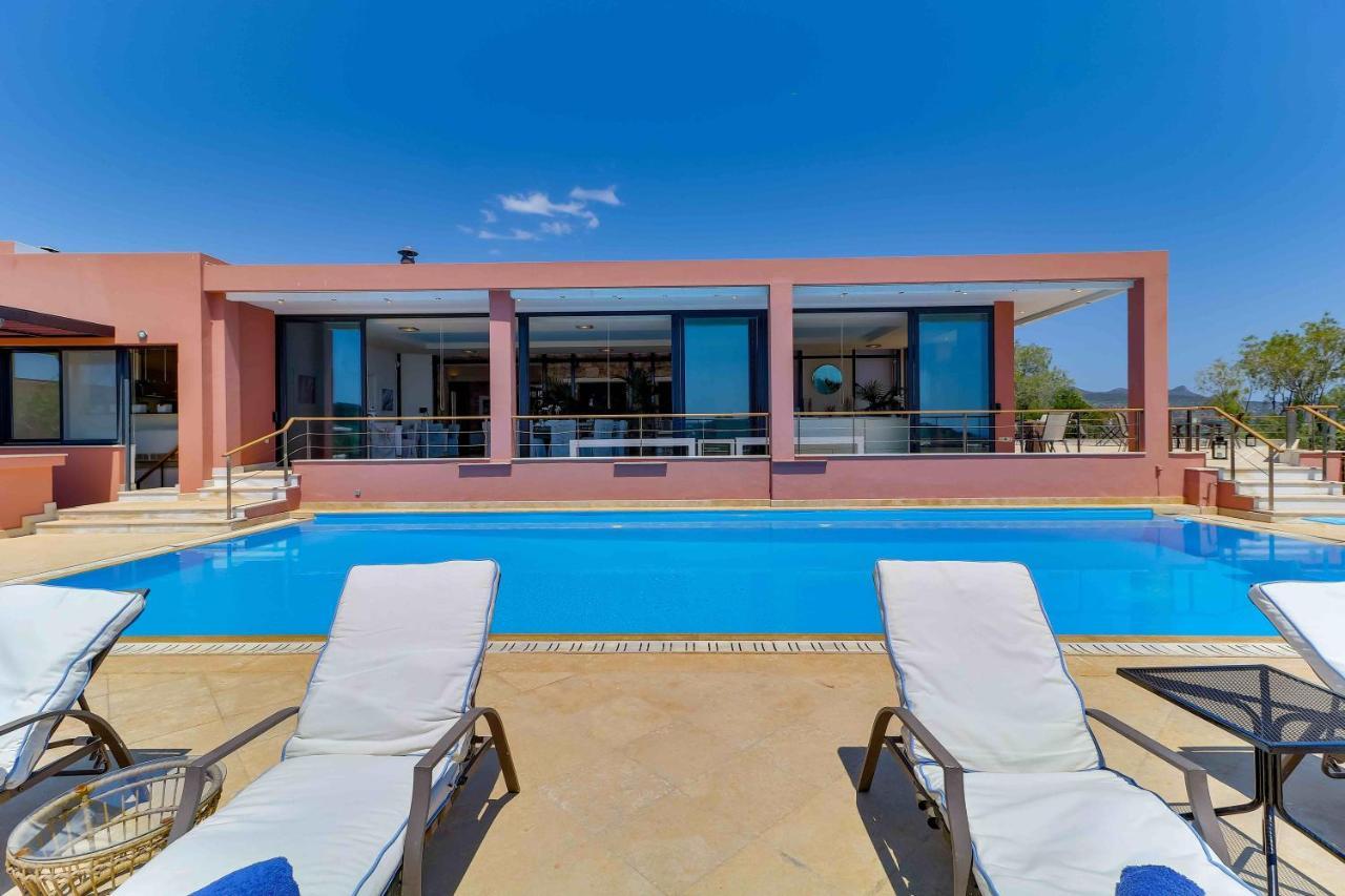 Black Diamond Beachfront Pool Villa Pasithea In Sounio, Athens Kap Kap Sounion Exterior foto